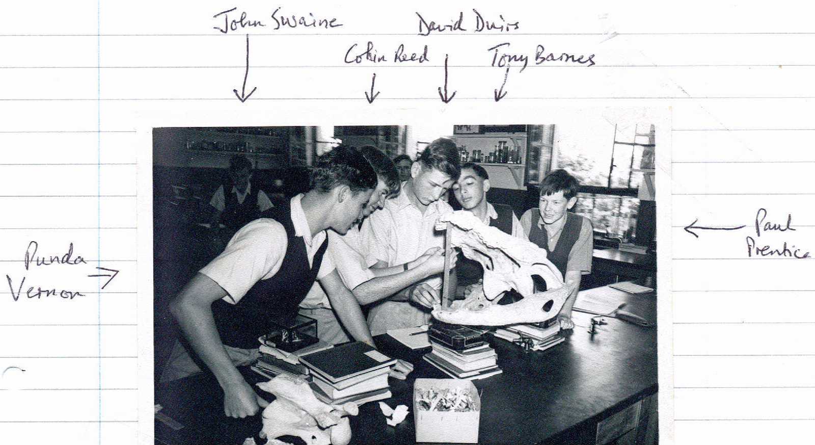 Prince of Wales School - Form 4A Biology class, 1956