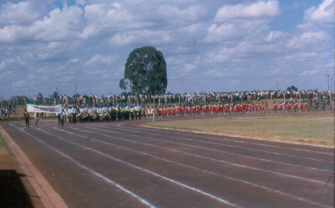 Nairobi School Band leading the Childrens Day Parade - 1970