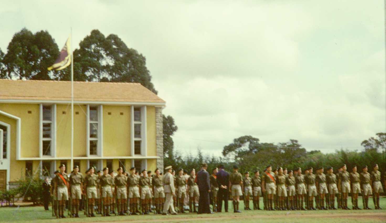 The Prince of Wales School CCF - Queen's Birthday Parade 1963