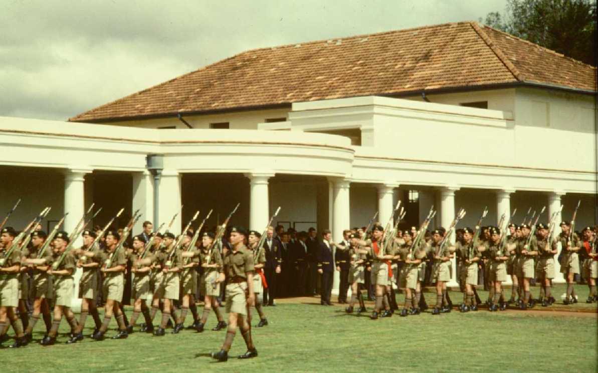 The Prince of Wales School CCF - Queen's Birthday Parade 1963