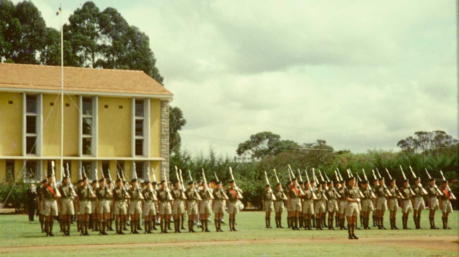 The Prince of Wales School CCF - Queen's Birthday Parade 1963