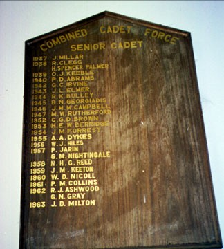 Prince of Wales School CCF Senior Cadet Board