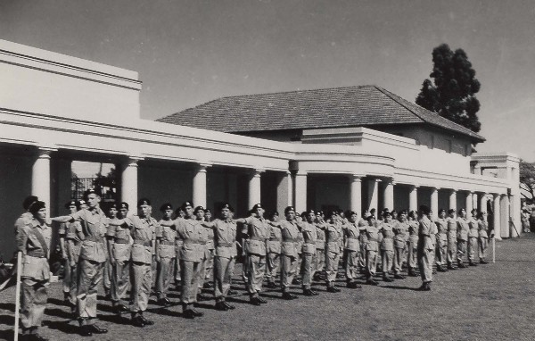 Prince of Wales School CCF in Quad 1953