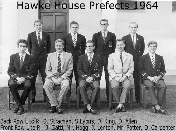 Image of Hawke House Prefects 1964