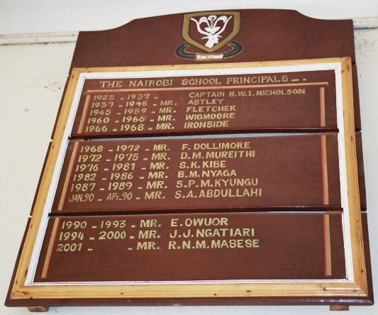 Image of Headmasters/Principals Board