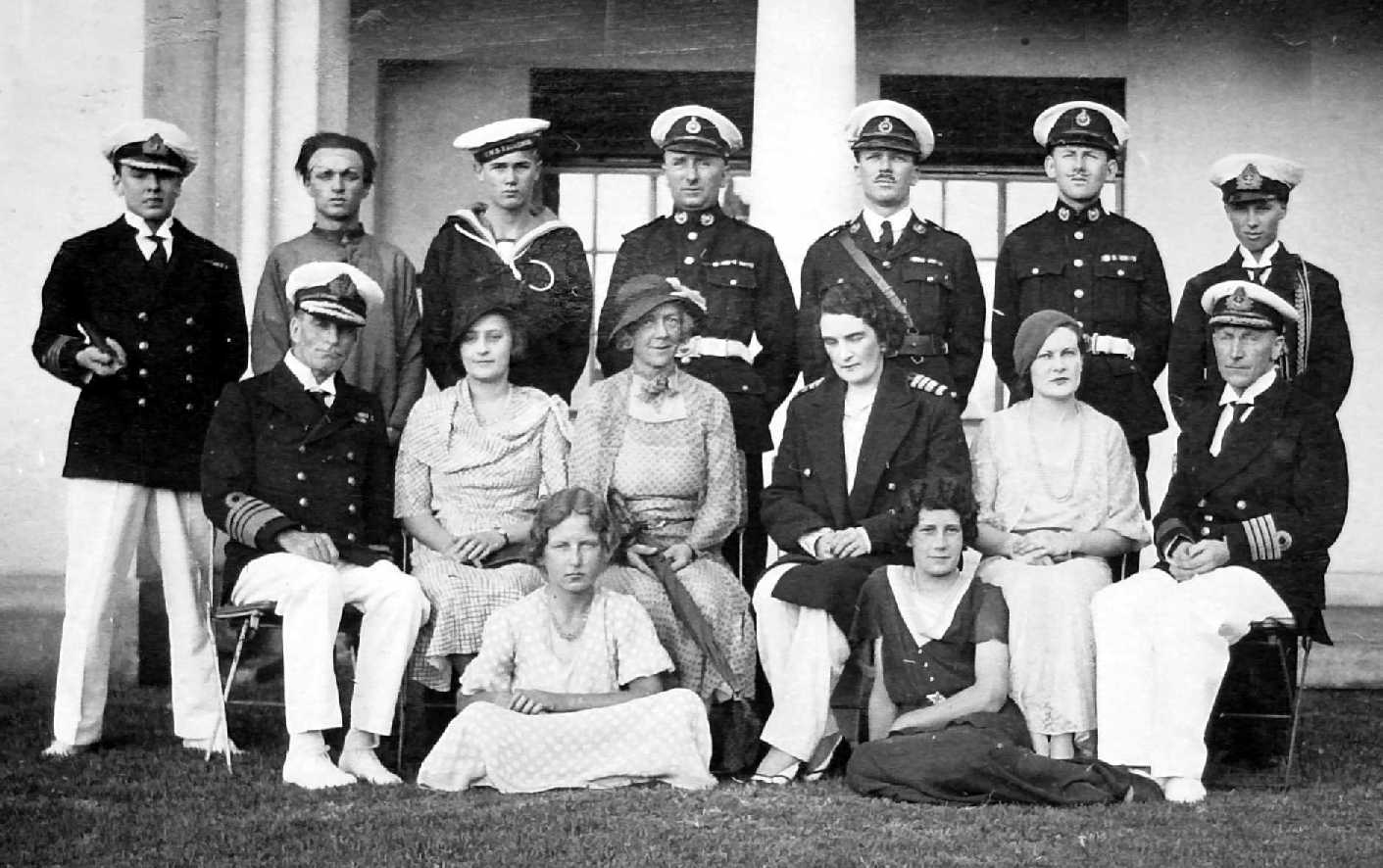 The cast of ‘The Middle Watch’ (April/May 1933) included some members of staff of the Prince of Wales School