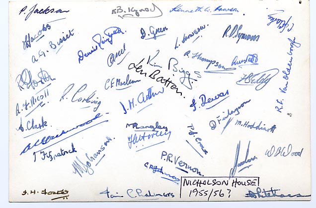Nicholson House - 1957 (Signatures)