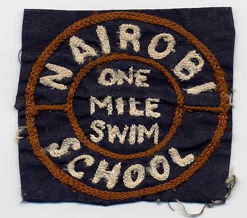 Nairobi School One Mile Swim badge - 1970