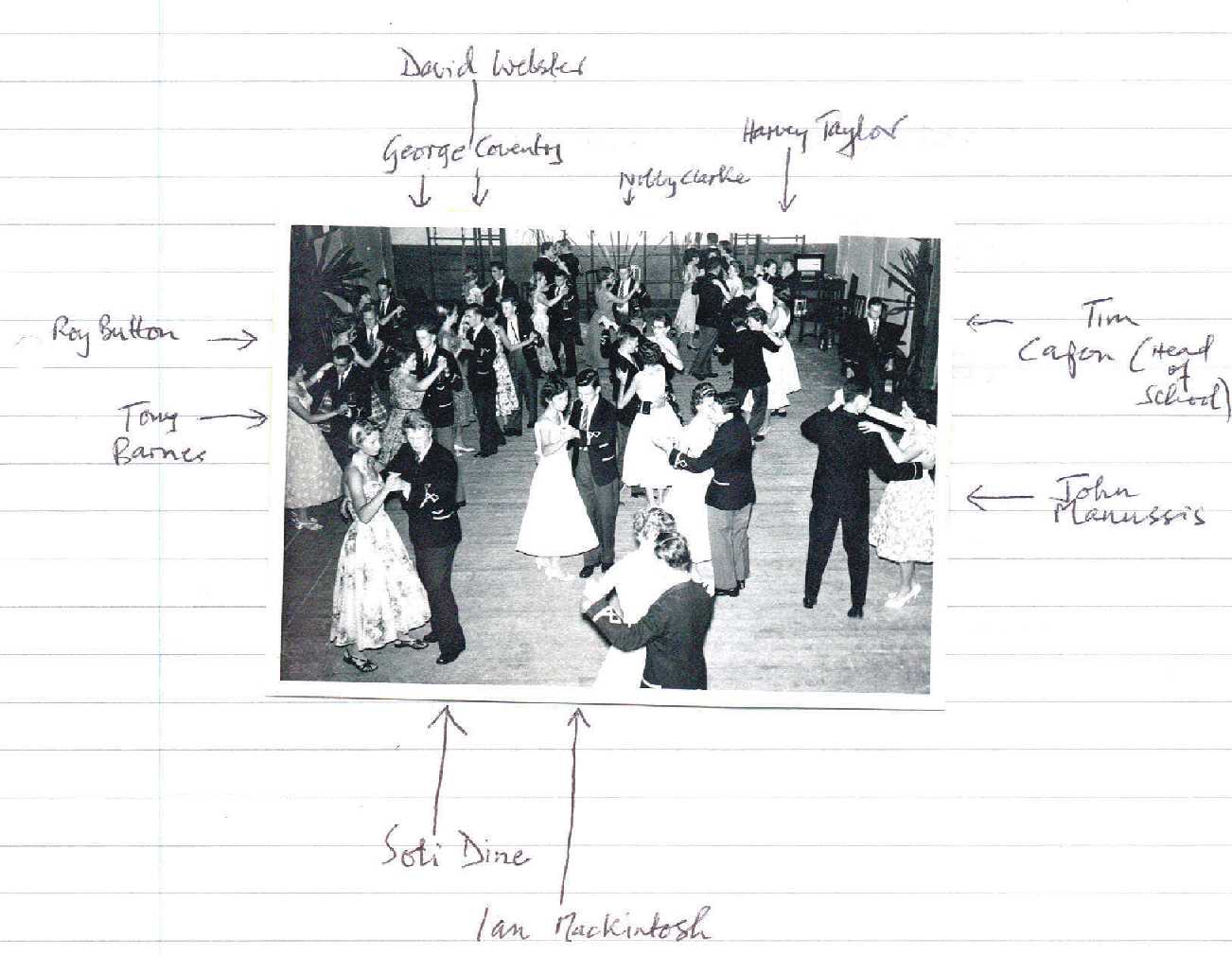 Prince of Wales School Prefects' Dance - October 1958