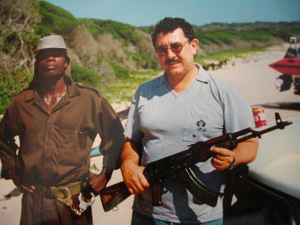 1994 - Gerald Raath with AK47, Mozambique