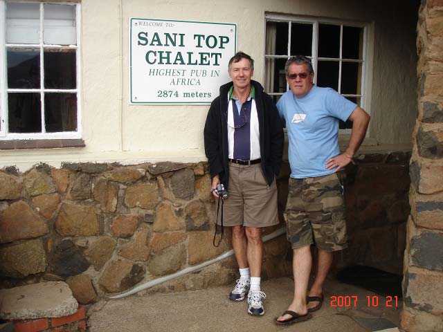 Mini-reunion in Drakensburg, top of Sani Pass in Lesotho