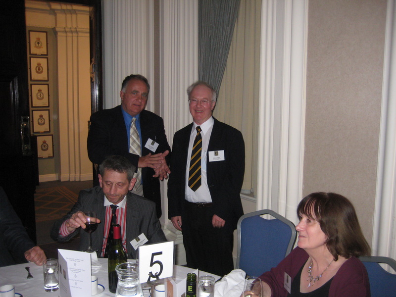 Colin Watson and Brian Eddy at the 2008 Old Cambrian Society Annual Dinner at the RAF Club, Piccadilly, London