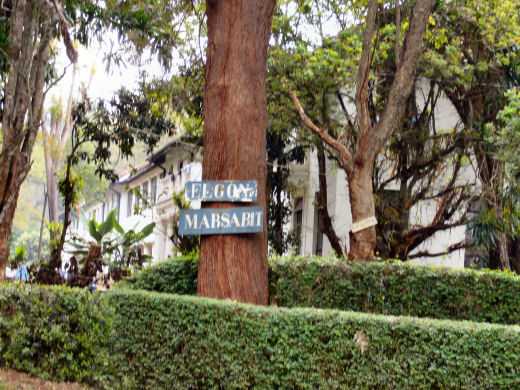 Signs for Marsabit (Scott) and Elgon (Clive) houses - Sept 2005