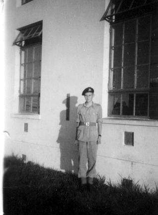 Dudley Williams in CCF uniform at the Prince of Wales SChool - 1952?